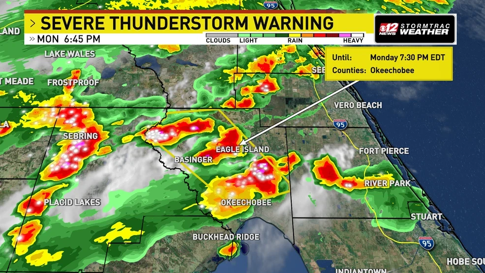 Severe Thunderstorm Warning for Palm Beach County