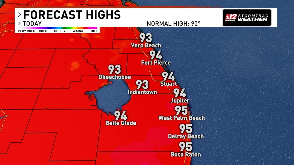 Dangerous heat continues across South Florida with only scattered afternoon storms
