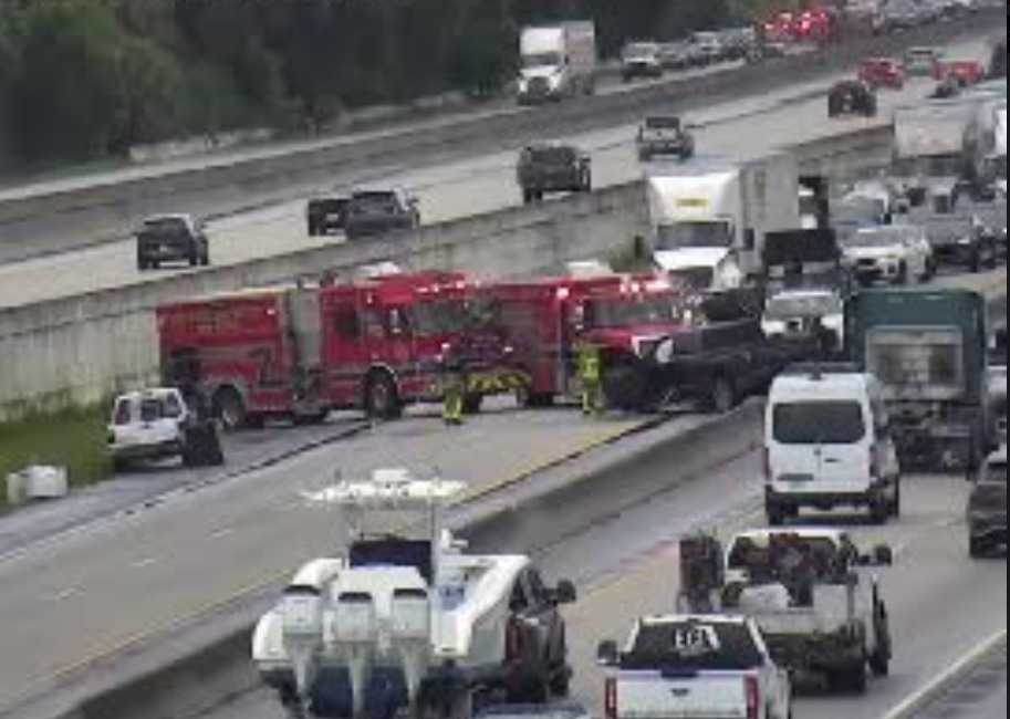 First responders at scene of vehicle crash on Florida's Turnpike in Martin County