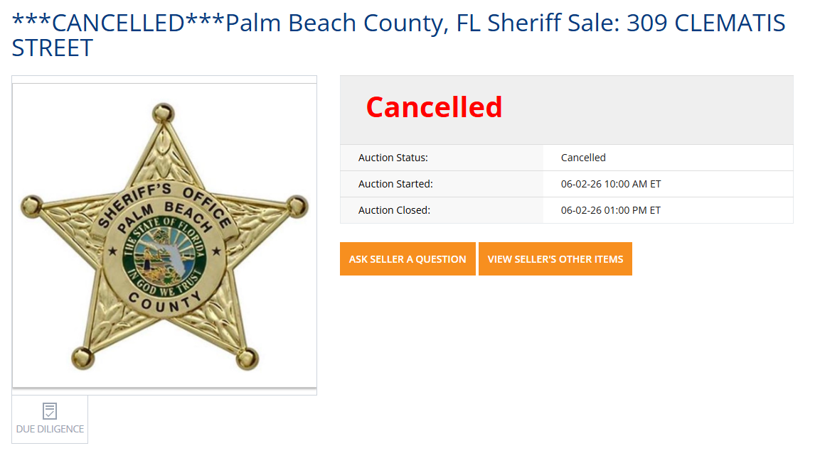 Auction for Roxy's Pub property in West Palm Beach canceled